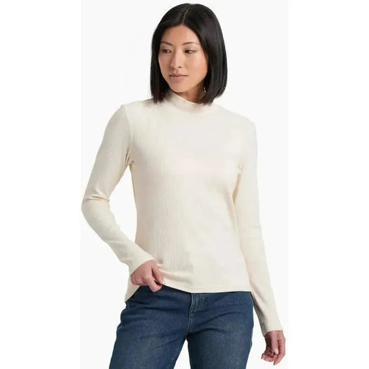 Kuhl Women's Verona Rib Long Sleeve-Women's - Clothing - Tops-Kuhl-Natural-S-Appalachian Outfitters