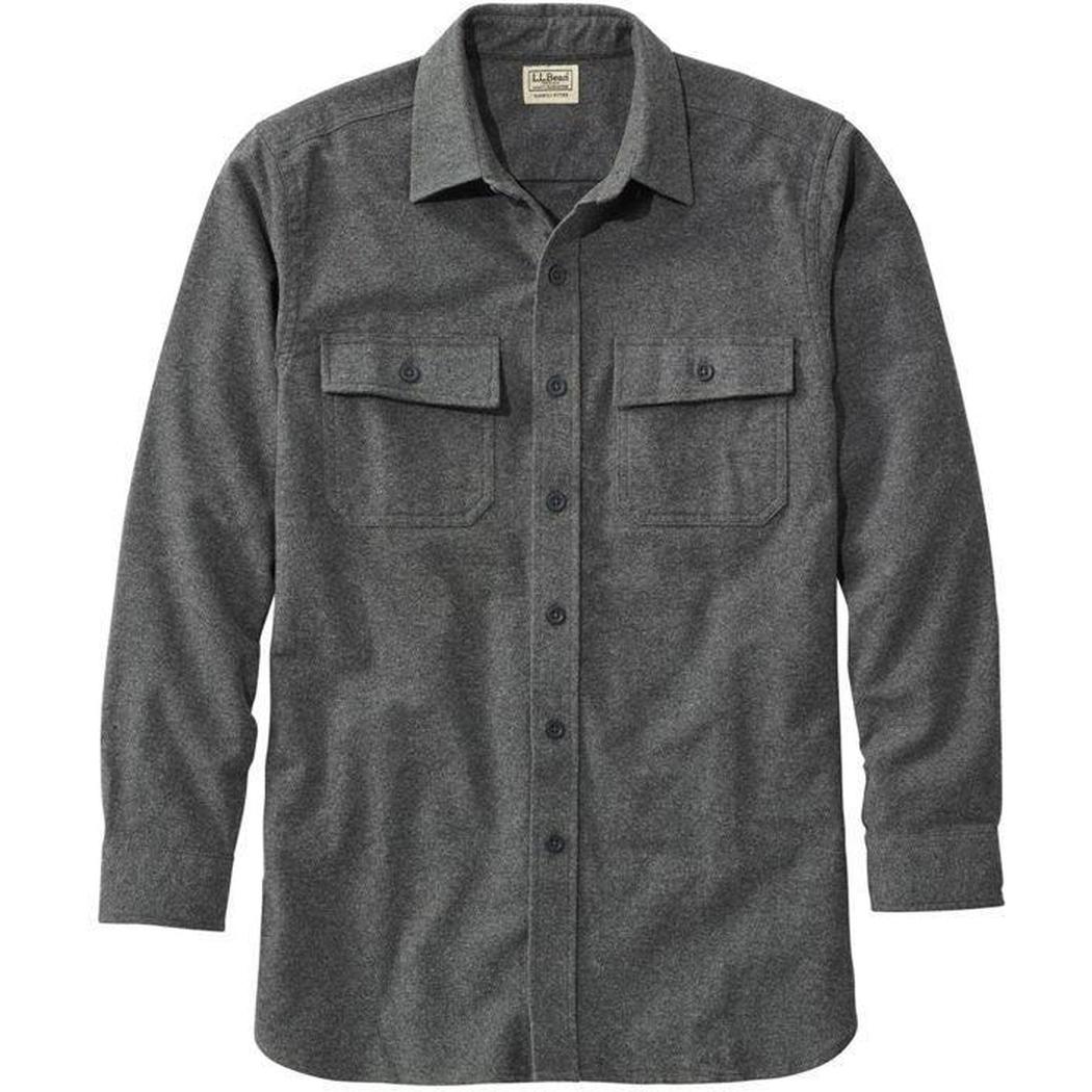 L.L.Bean Sample - Men's Chamois Shirt-Men's - Clothing - Tops-L.L.Bean-Charcoal Grey Heather-M-Appalachian Outfitters