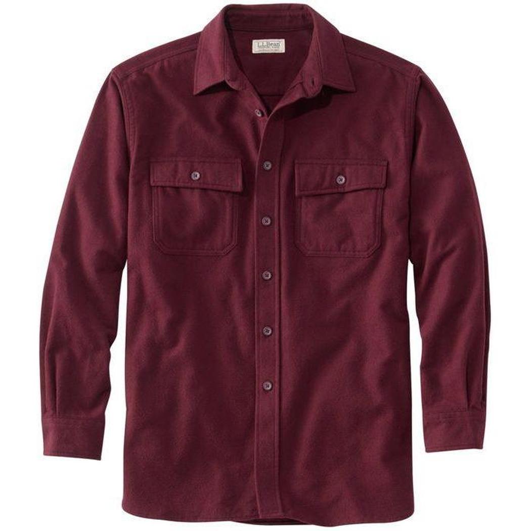 L.L.Bean Sample - Men's Chamois Shirt-Men's - Clothing - Tops-L.L.Bean-Deep Wine-M-Appalachian Outfitters