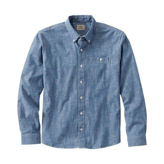 L.L.Bean Sample - Men's Comfort Stretch Chambray-Men's - Clothing - Tops-L.L.Bean-Appalachian Outfitters
