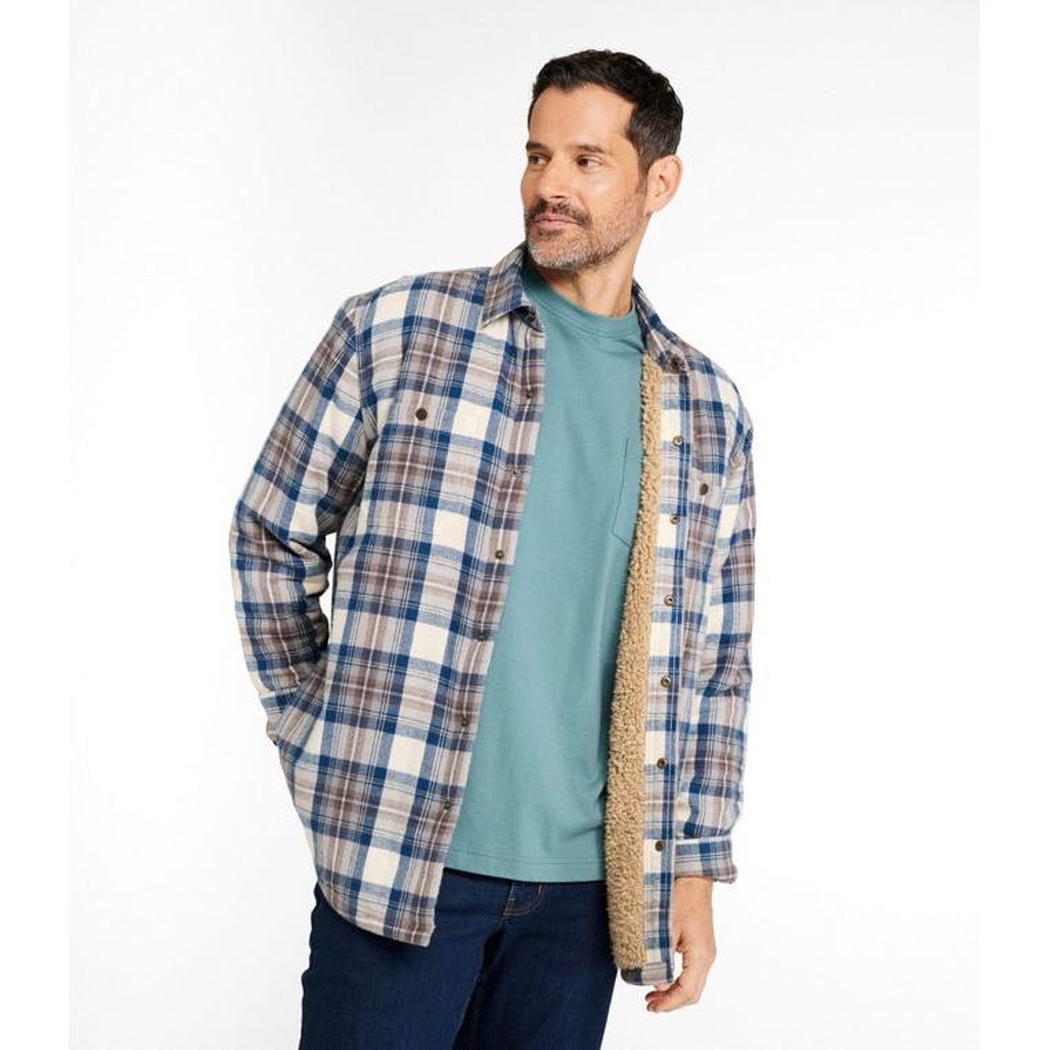 L.L.Bean Sample - Men's Sherpa Lined Scotch Plaid Shirt-Men's - Clothing - Tops-L.L.Bean-Appalachian Outfitters