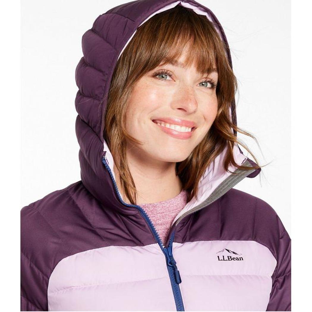 L.L.Bean Sample - Women's Beans Down Hooded Jacket Stripe-Women's - Clothing - Jackets & Vests-L.L.Bean-Appalachian Outfitters