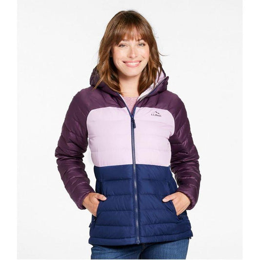 L.L.Bean Sample - Women's Beans Down Hooded Jacket Stripe-Women's - Clothing - Jackets & Vests-L.L.Bean-Appalachian Outfitters