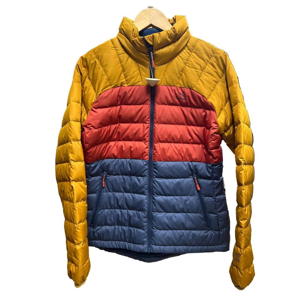 L.L.Bean Sample - Women's Beans Down Jacket Stripe-Women's - Clothing - Jackets & Vests-L.L.Bean-Nautical Navy/Bright Bronze-S-Appalachian Outfitters