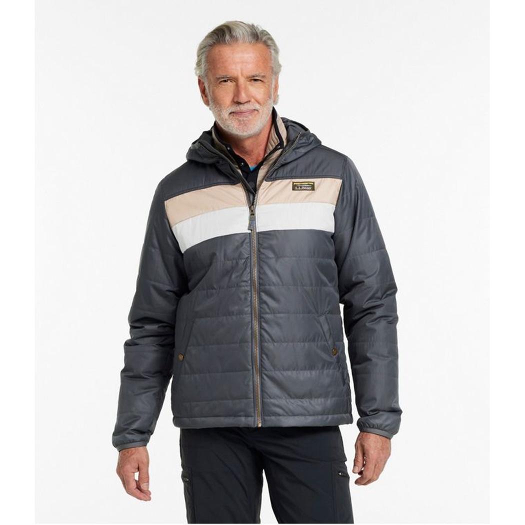 L.L.Bean Men's Mountain Classic Colorblock Puffer Hooded Jacket-Men's - Clothing - Jackets & Vests-L.L.Bean-Appalachian Outfitters