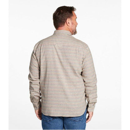 L.L.Bean Men's Stonecoast Cotton Hemp Shirt Long Sleeve Slightly Fitted Stripe-Men's - Clothing - Tops-L.L.Bean-Appalachian Outfitters