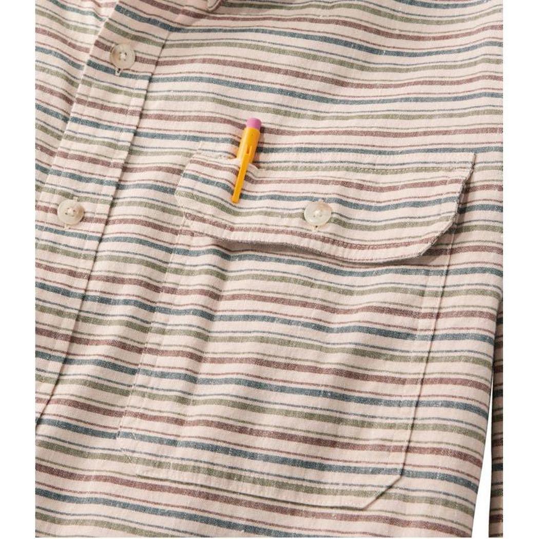 L.L.Bean Men's Stonecoast Cotton Hemp Shirt Long Sleeve Slightly Fitted Stripe-Men's - Clothing - Tops-L.L.Bean-Appalachian Outfitters