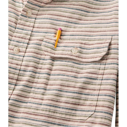 L.L.Bean Men's Stonecoast Cotton Hemp Shirt Long Sleeve Slightly Fitted Stripe-Men's - Clothing - Tops-L.L.Bean-Appalachian Outfitters