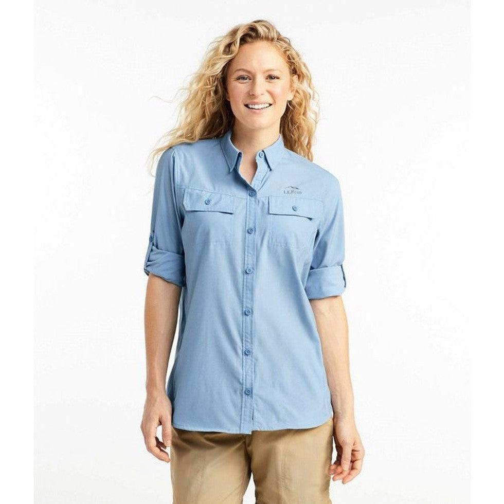 L.L.Bean Women's Regular No Fly Zone Shirt Long-Sleeve-Women's - Clothing - Tops-L.L.Bean-Blue Aster-S-Appalachian Outfitters