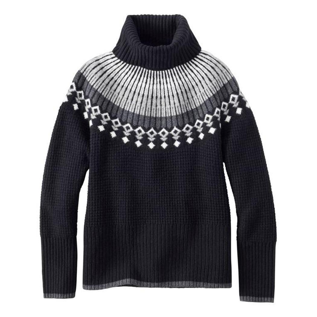 L.L.Bean Women's SuperSoft Waffle Turtleneck Fair Isle Sweater-Women's - Clothing - Tops-L.L.Bean-Appalachian Outfitters