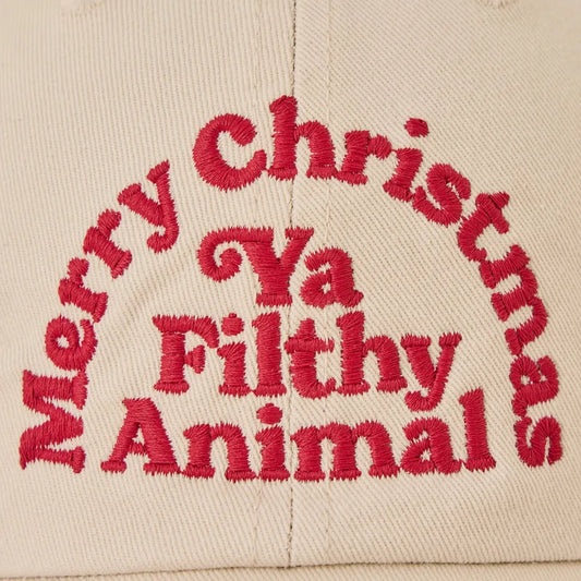 Life is Good Adult Unisex Merry Christmas Ya Filthy Animal Chill Cap-Accessories - Hats - Unisex-Life is Good-Appalachian Outfitters