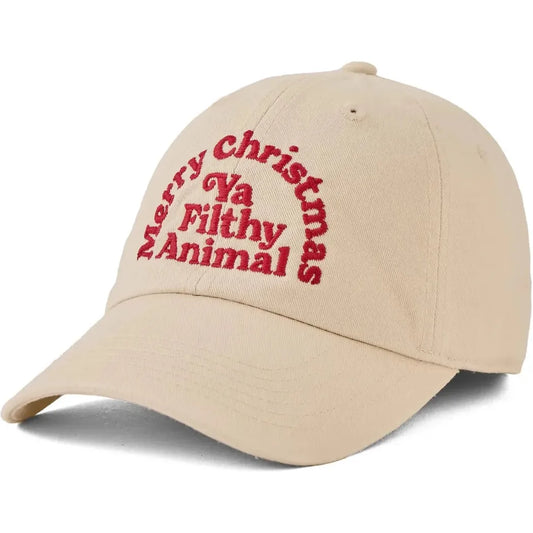 Life is Good Adult Unisex Merry Christmas Ya Filthy Animal Chill Cap-Accessories - Hats - Unisex-Life is Good-Appalachian Outfitters