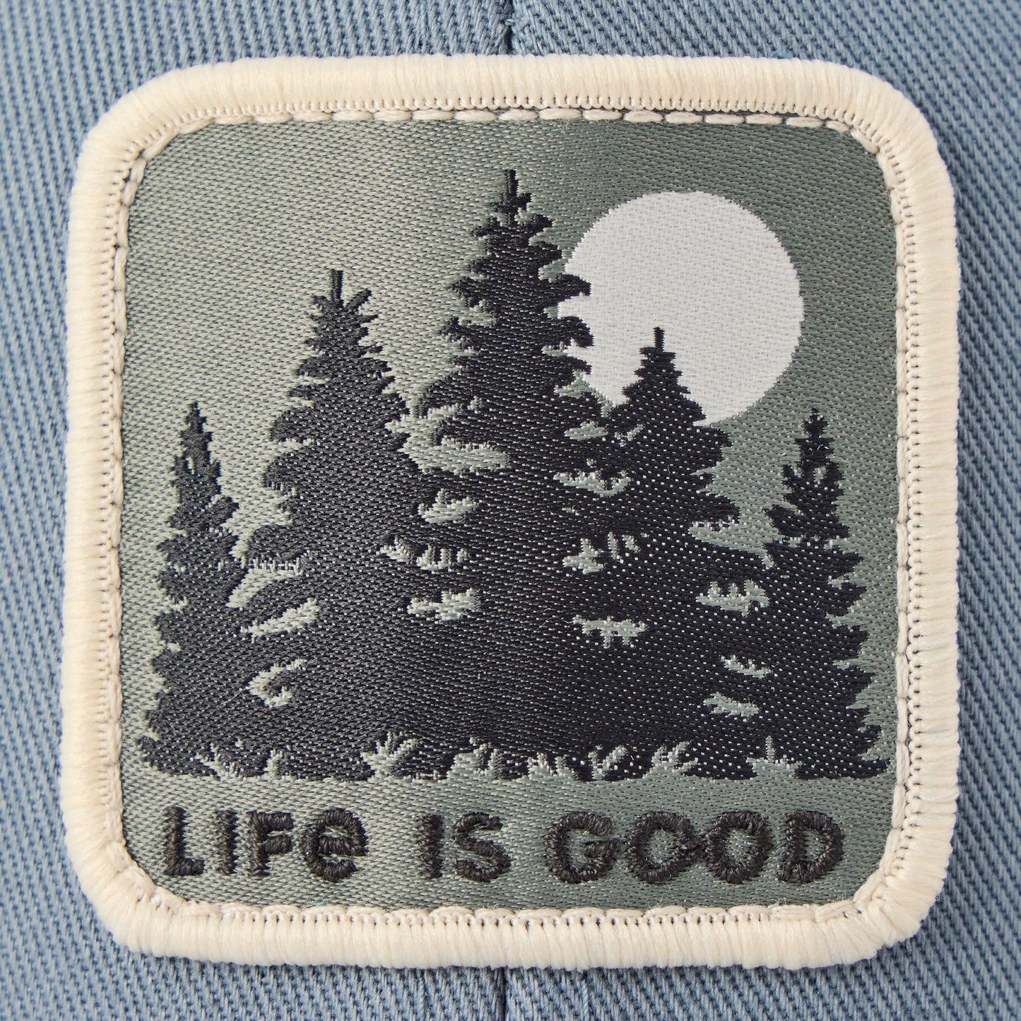 Life is Good Adult Unisex Moonlight Treescape Trucker-Accessories - Hats - Unisex-Life is Good-Appalachian Outfitters