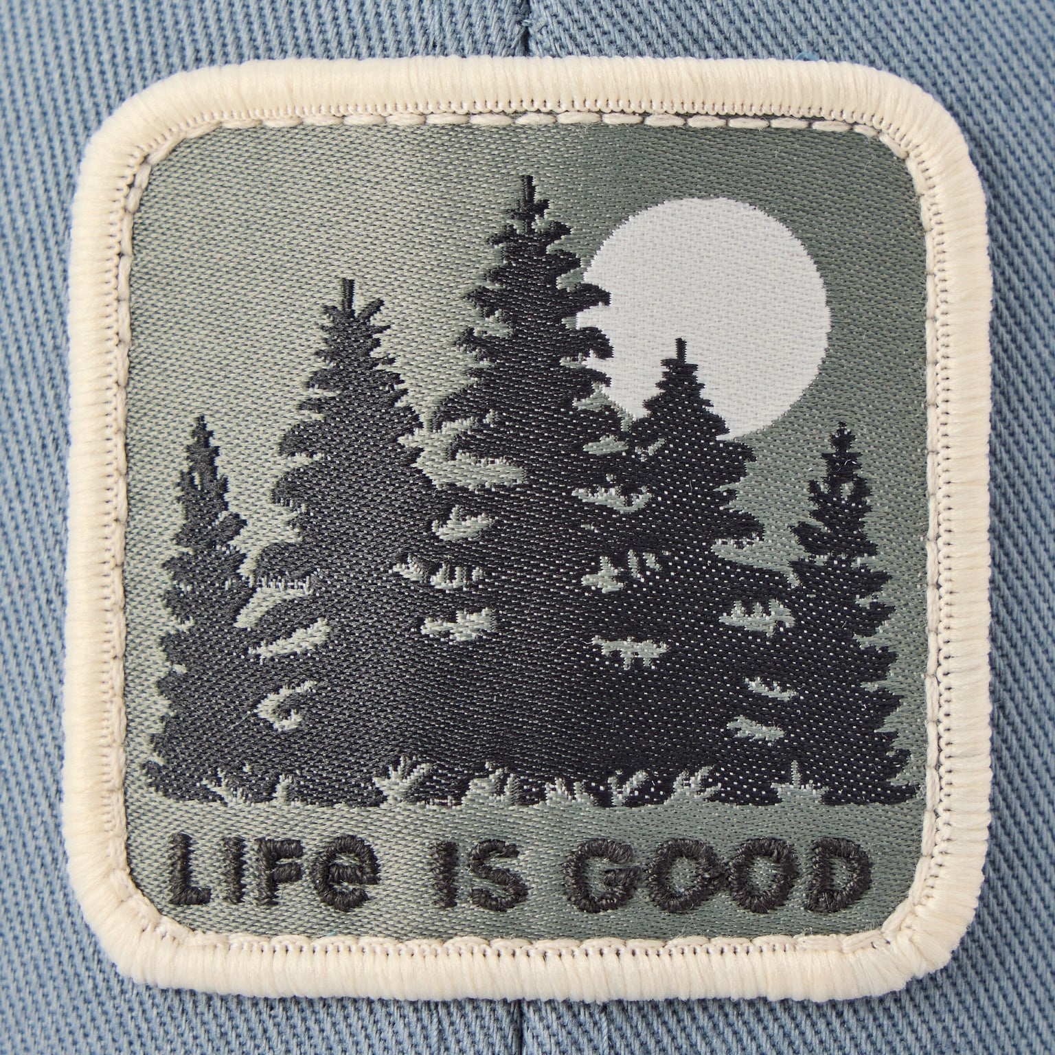 Life is Good Adult Unisex Moonlight Treescape Trucker-Accessories - Hats - Unisex-Life is Good-Appalachian Outfitters