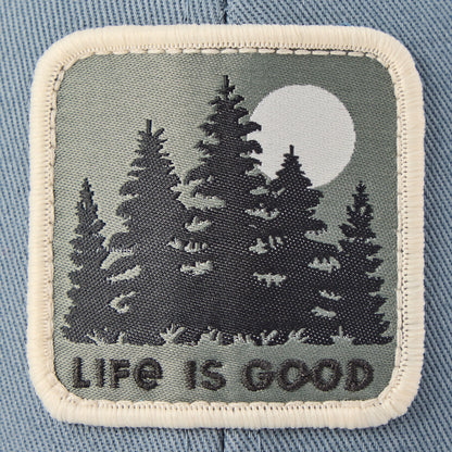 Life is Good Adult Unisex Moonlight Treescape Trucker-Accessories - Hats - Unisex-Life is Good-Appalachian Outfitters