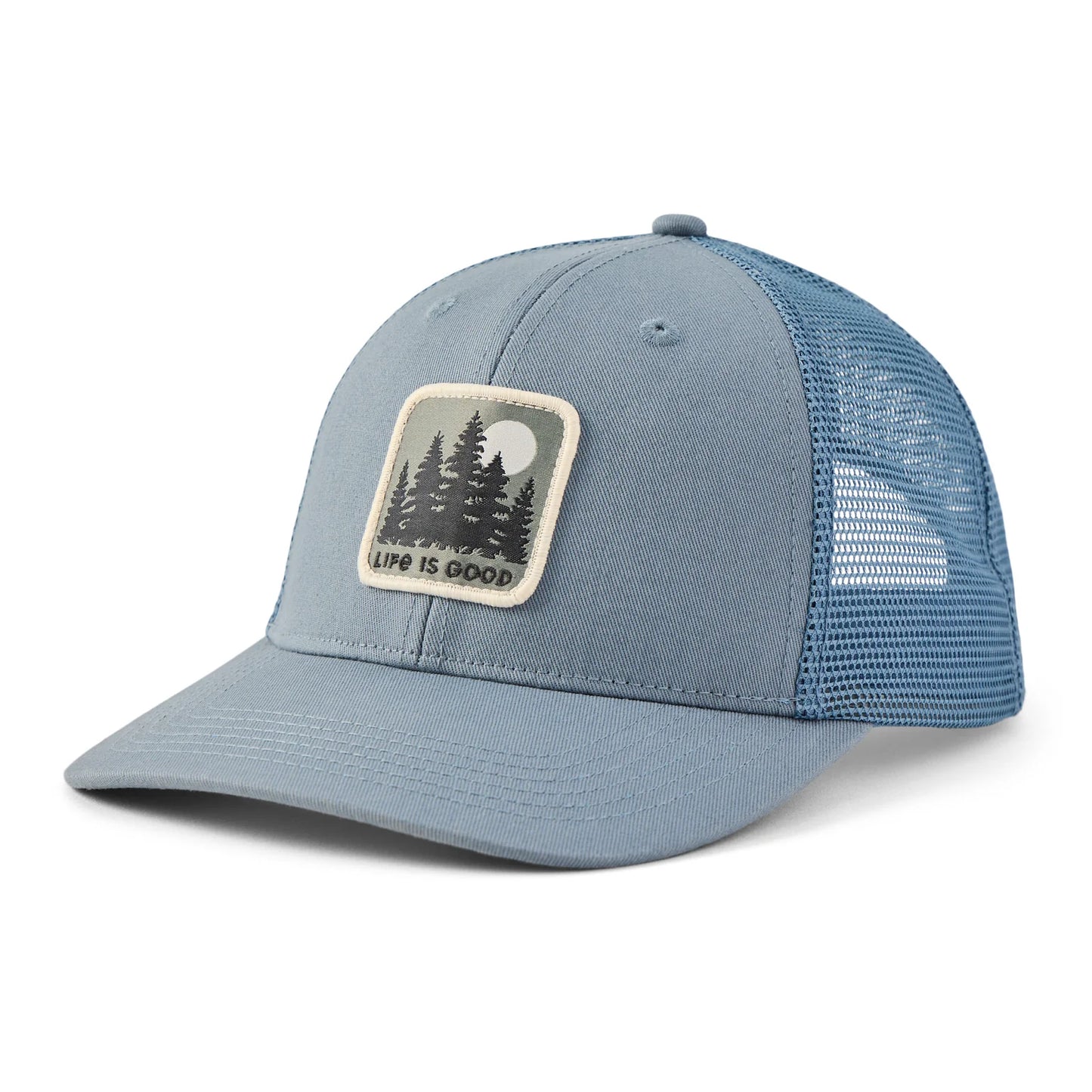 Life is Good Adult Unisex Moonlight Treescape Trucker-Accessories - Hats - Unisex-Life is Good-Appalachian Outfitters
