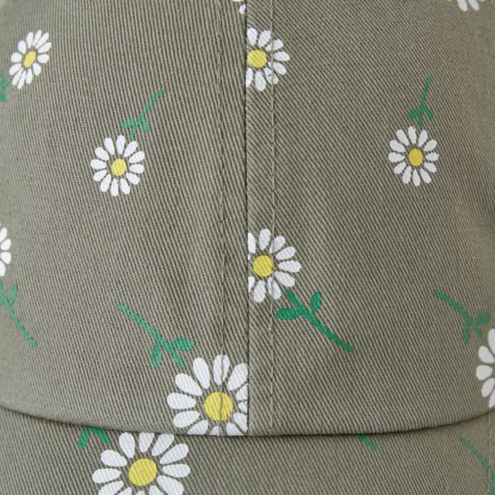 Life is Good Adult Unisex Peace Daisy Pattern Cap-Accessories - Hats - Unisex-Life is Good-Moss Green-Appalachian Outfitters