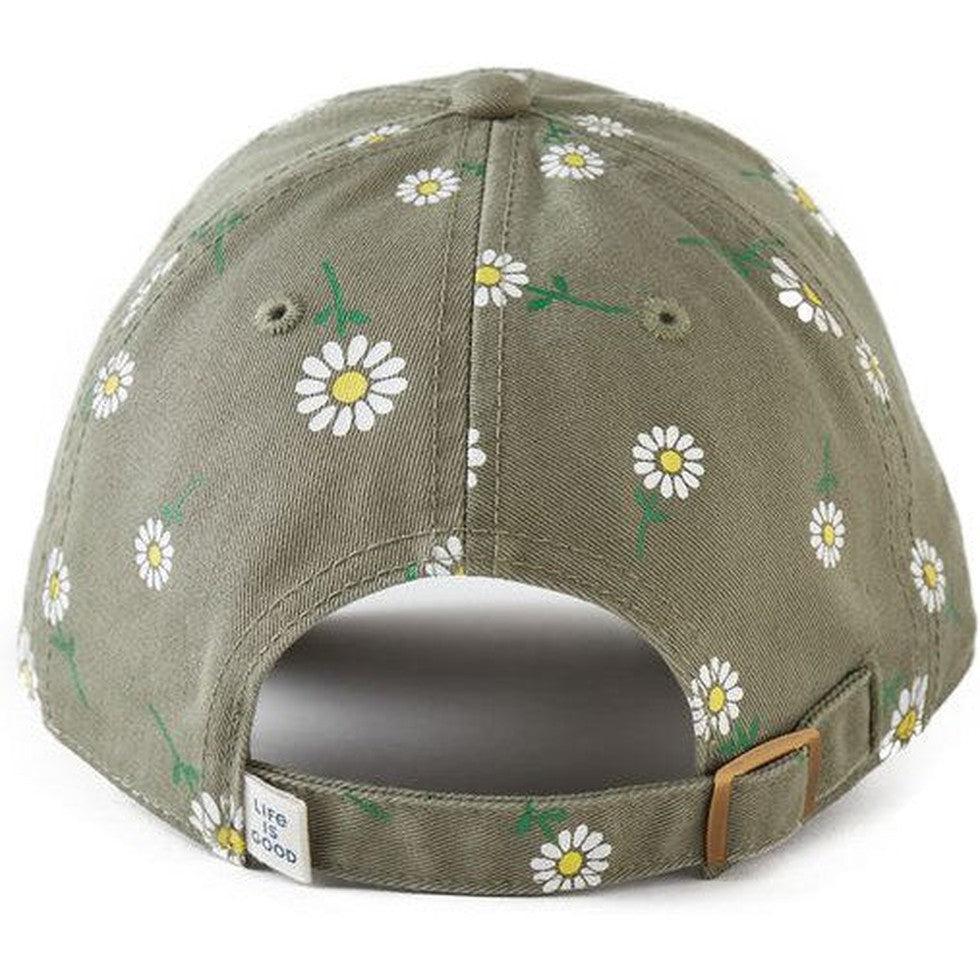 Life is Good Adult Unisex Peace Daisy Pattern Cap-Accessories - Hats - Unisex-Life is Good-Moss Green-Appalachian Outfitters
