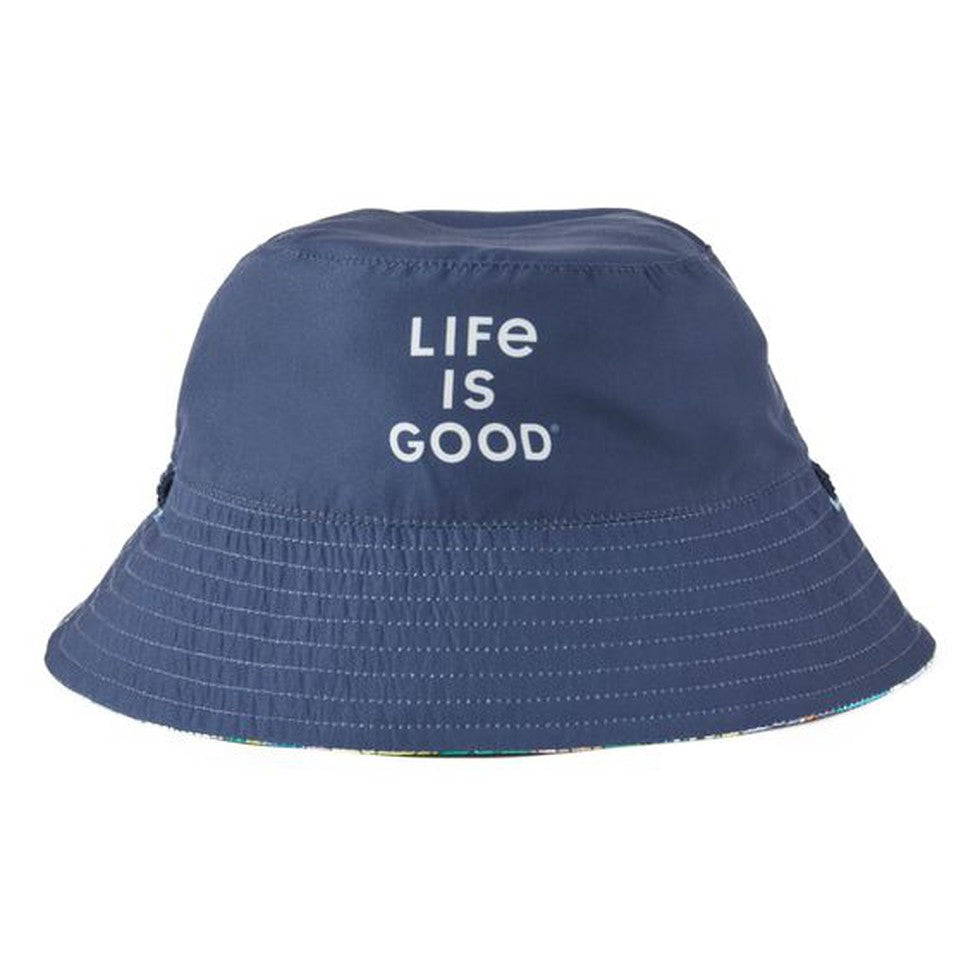 Life is Good Kids Dinosaur Friends Pattern Made in the Shade Bucket Hat-Accessories - Hats - Kids-Life is Good-18M/3Y-Appalachian Outfitters