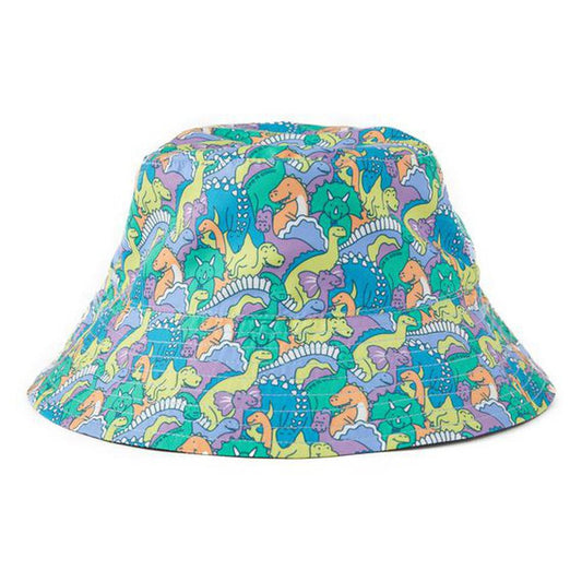 Life is Good Kids Dinosaur Friends Pattern Made in the Shade Bucket Hat-Accessories - Hats - Kids-Life is Good-18M/3Y-Appalachian Outfitters