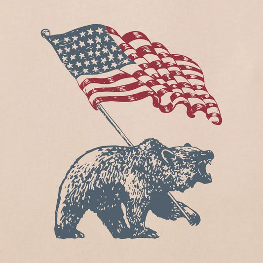 Life is Good Men's American Bear Flag Short Sleeve Crusher Tee-Men's - Clothing - Tops-Life is Good-Appalachian Outfitters
