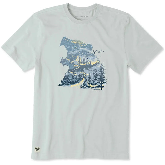 Life is Good Men's Bear Mountainscape Short Sleeve Crusher-LITE Tee-Men's - Clothing - Tops-Life is Good-Appalachian Outfitters