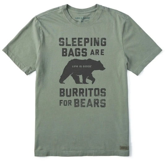 Life is Good Men's Burritos for Bears Short Sleeve Crusher-LITE Tee-Men's - Clothing - Tops-Life is Good-Appalachian Outfitters