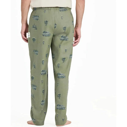 Life is Good Men's Christmas Tree Wagon Pattern Classic Sleep Pant-Men's - Clothing - Bottoms-Life is Good-Appalachian Outfitters
