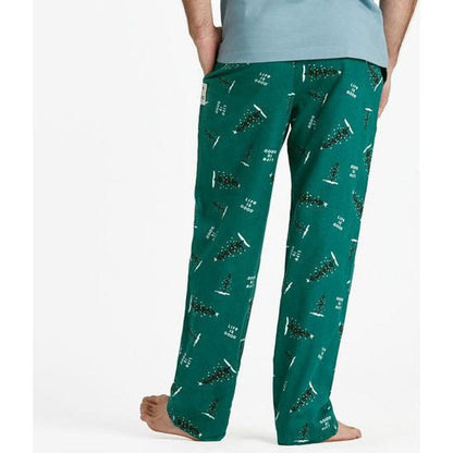 Men's Classic Sleep Pant Peace Holiday Tree Pattern-Men's - Clothing - Bottoms-Life is Good-Appalachian Outfitters