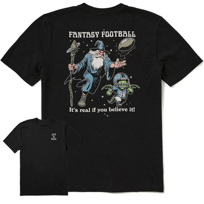Life is Good Men's Fantasy Football Short Sleeve Crusher Tee-Men's - Clothing - Tops-Life is Good-Appalachian Outfitters