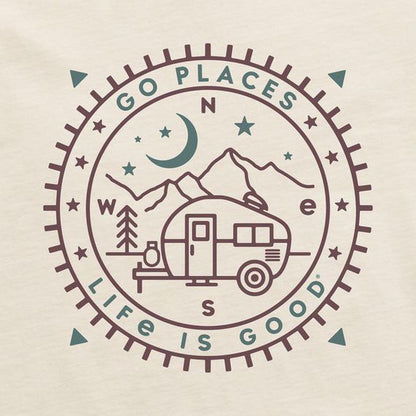 Life is Good Men's Go Places Camper Compass Crusher Tee-Men's - Clothing - Tops-Life is Good-Appalachian Outfitters
