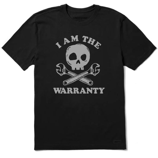 Life is Good Men's I am the Warranty Skull & Tools Short Sleeve Crusher Tee-Men's - Clothing - Tops-Life is Good-Appalachian Outfitters