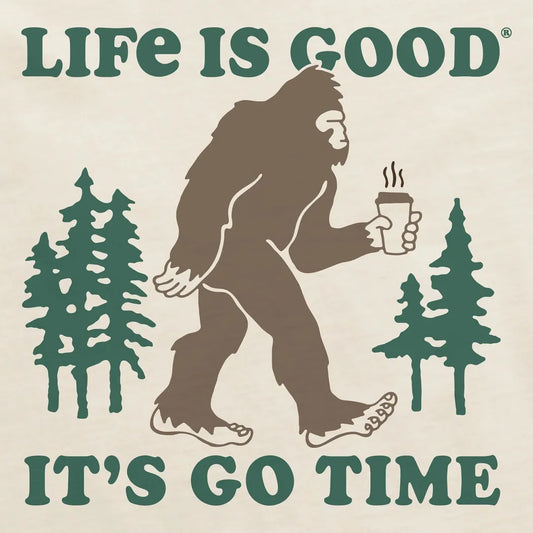 Life is Good Men's It's Go Time Sasquatch Long Sleeve Crusher Tee-Men's - Clothing - Tops-Life is Good-Appalachian Outfitters