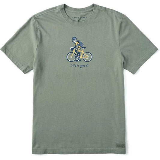 Men's Jake Biking Short Sleeve Crusher-Lite-Men's - Clothing - Tops-Life is Good-Moss Green-M-Appalachian Outfitters