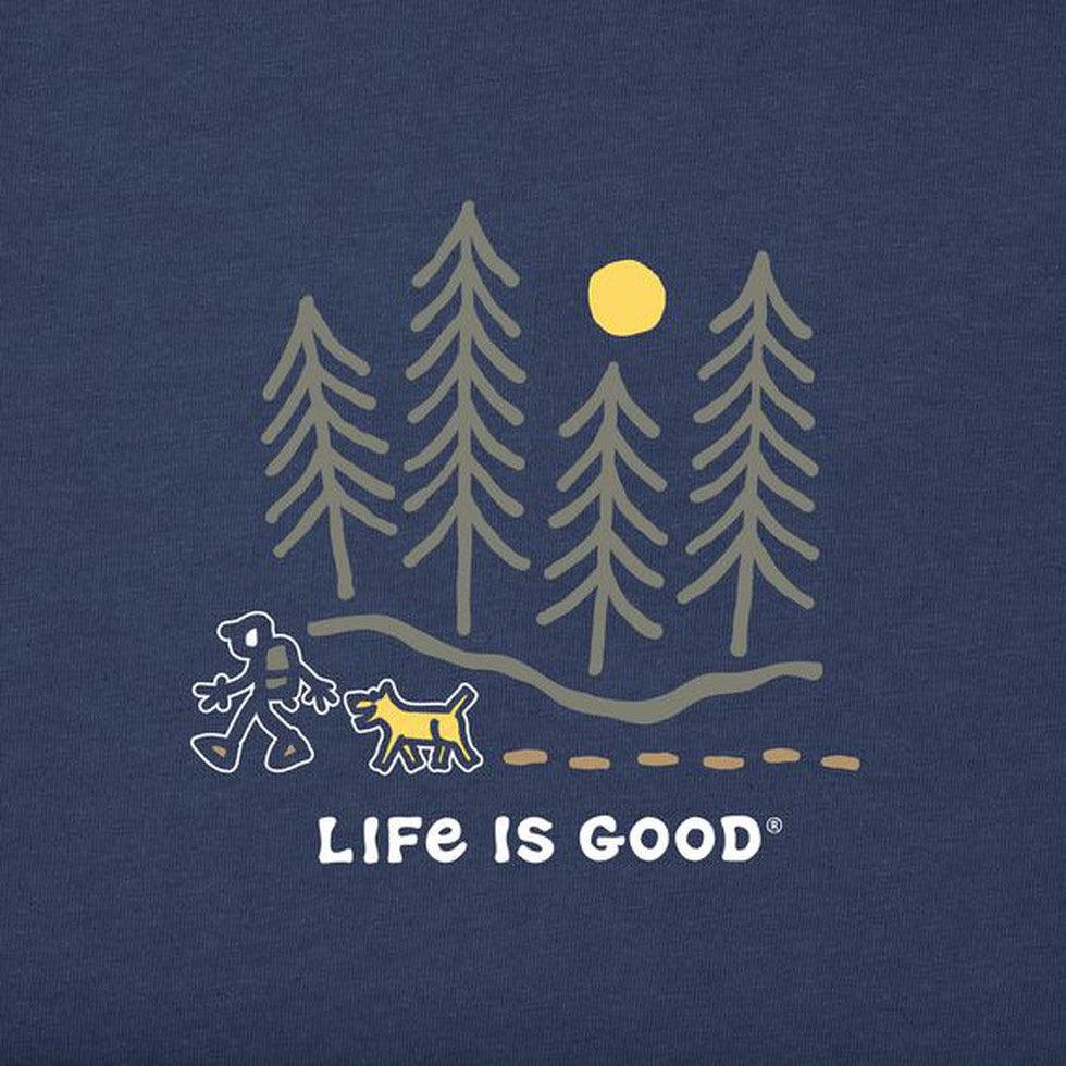 Men's Long Sleeve Hiking Through the Woods-Men's - Clothing - Tops-Life is Good-Appalachian Outfitters