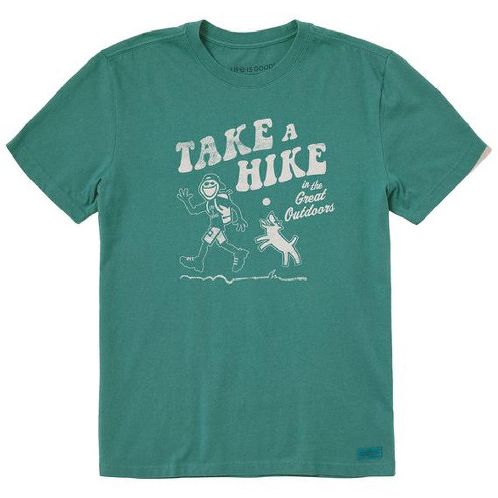 Men's Short Sleeve Crusher-Lite Tee Great Outdoor Hike Jake-Men's - Clothing - Tops-Life is Good-Spruce Green-M-Appalachian Outfitters