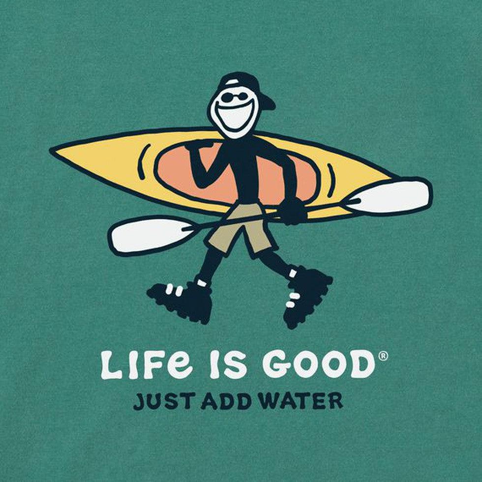 Men's Short Sleeve Jake Just Add Water Kayak-Men's - Clothing - Tops-Life is Good-Appalachian Outfitters