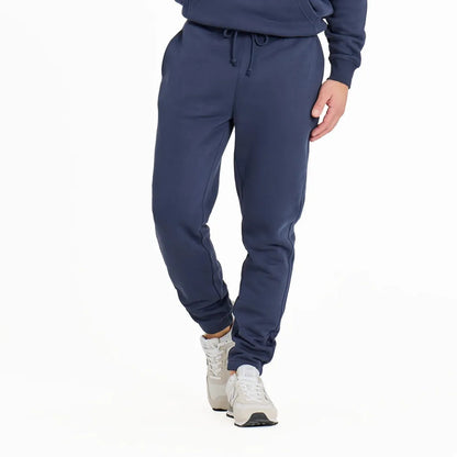 Life is Good Men's Solid Good Vibes Fleece Jogger.-Men's - Clothing - Tops-Life is Good-Inkwell Blue-M-Appalachian Outfitters