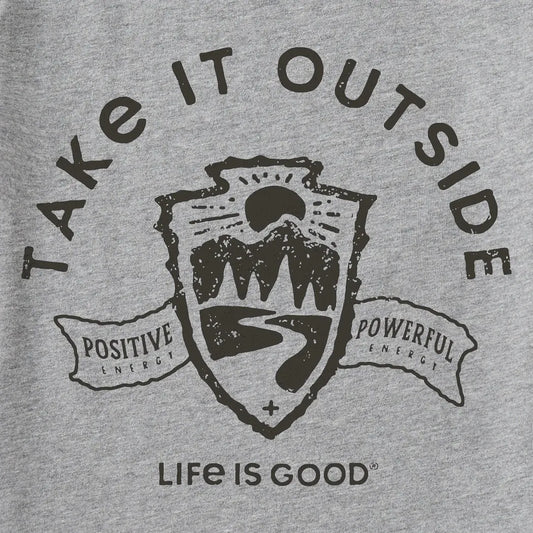 Life is Good Men's Take It Outside Emblem Long Sleeve-Men's - Clothing - Tops-Life is Good-Appalachian Outfitters