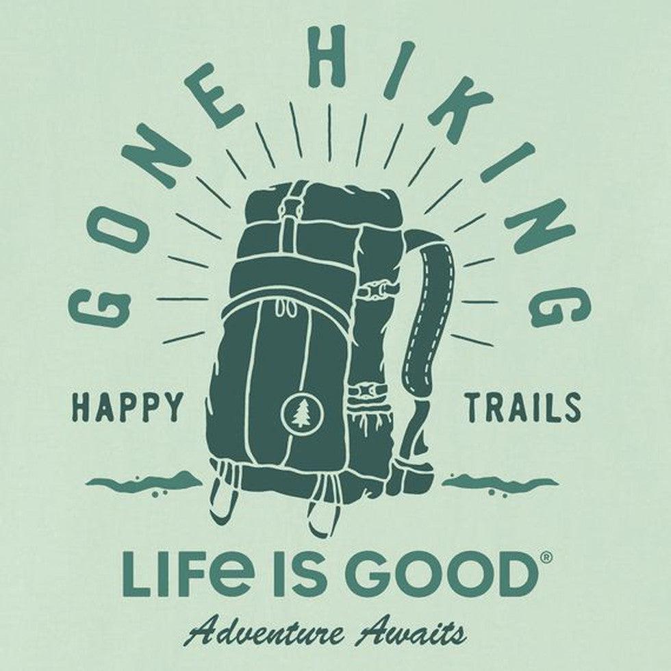 Life is Good Woman's Happy Trails Hiking Pack Crusher Tee-Women's - Clothing - Tops-Life is Good-Appalachian Outfitters