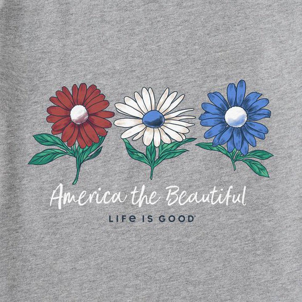Women's America the Beautiful Daisies-Women's - Clothing - Tops-Life is Good-Appalachian Outfitters