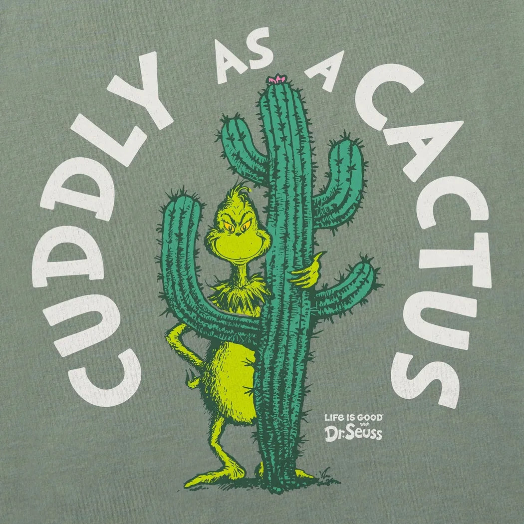 Life is Good Women's Cuddly as a Cactus Grinch Short Sleeve Crusher Tee-Women's - Clothing - Tops-Life is Good-Appalachian Outfitters