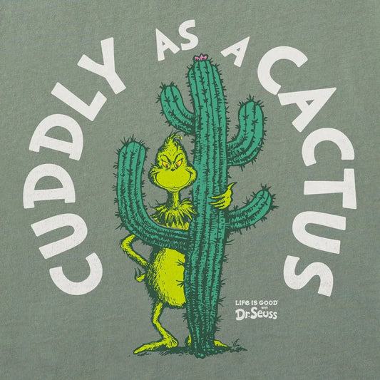 Life is Good Women's Cuddly as a Cactus Grinch Short Sleeve Crusher Tee-Women's - Clothing - Tops-Life is Good-Appalachian Outfitters