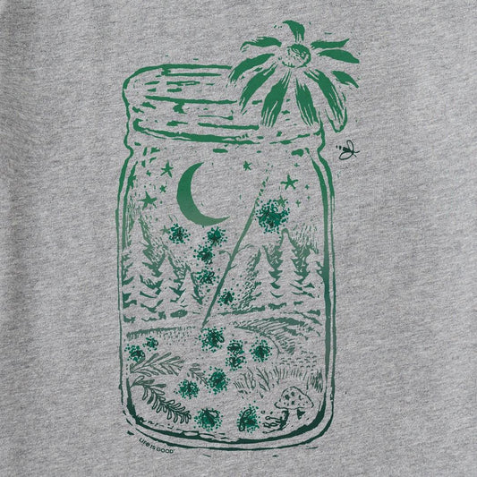 Life is Good Women's Firefly Moon Jar Short Sleeve Crusher Tee-Women's - Clothing - Tops-Life is Good-Appalachian Outfitters