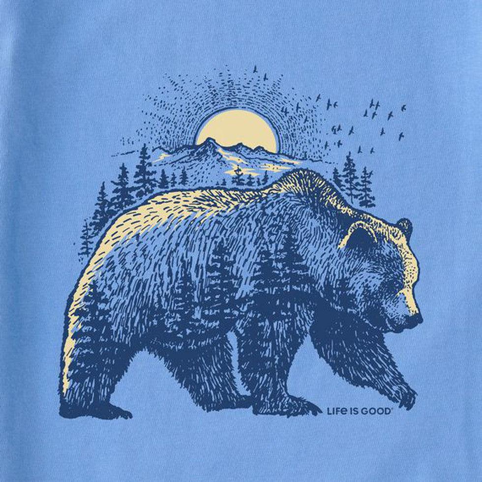 Women's Long Sleeve Crusher Tee Bearscape-Women's - Clothing - Tops-Life is Good-Appalachian Outfitters