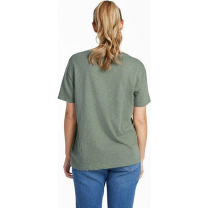Life is Good Women's Short Sleeve Detailed Sunflower Relaxed Fit-Women's - Clothing - Tops-Life is Good-Appalachian Outfitters