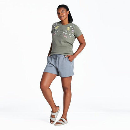 Life is Good Women's Solid Crusher-Flex Shorts-Women's - Clothing - Bottoms-Life is Good-Appalachian Outfitters