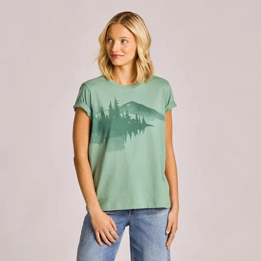 Life is Good Women's Watercolor Lakesideshort Sleeve-Women's - Clothing - Bottoms-Life is Good-Appalachian Outfitters