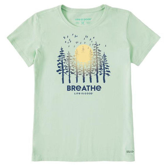 Life is Good Womne's Breathe Forest Crusher-Lite Tee-Women's - Clothing - Tops-Life is Good-Sage Green-S-Appalachian Outfitters