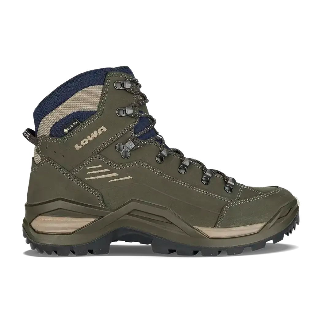 Lowa Men's Renegade EVO GTX Mid-Men's - Footwear - Boots-Lowa-Olive/Navy-Regular-8-Appalachian Outfitters